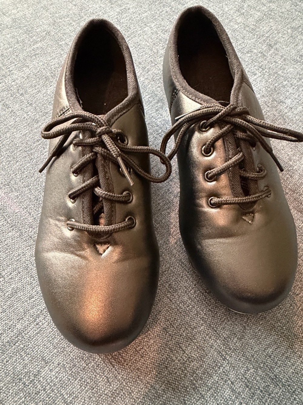 Classic Black Lace-Up Tap Shoes